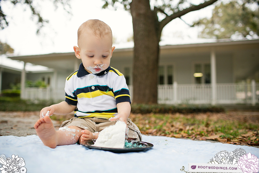 Windermere Florida Family Session First Birthday Cake Smash