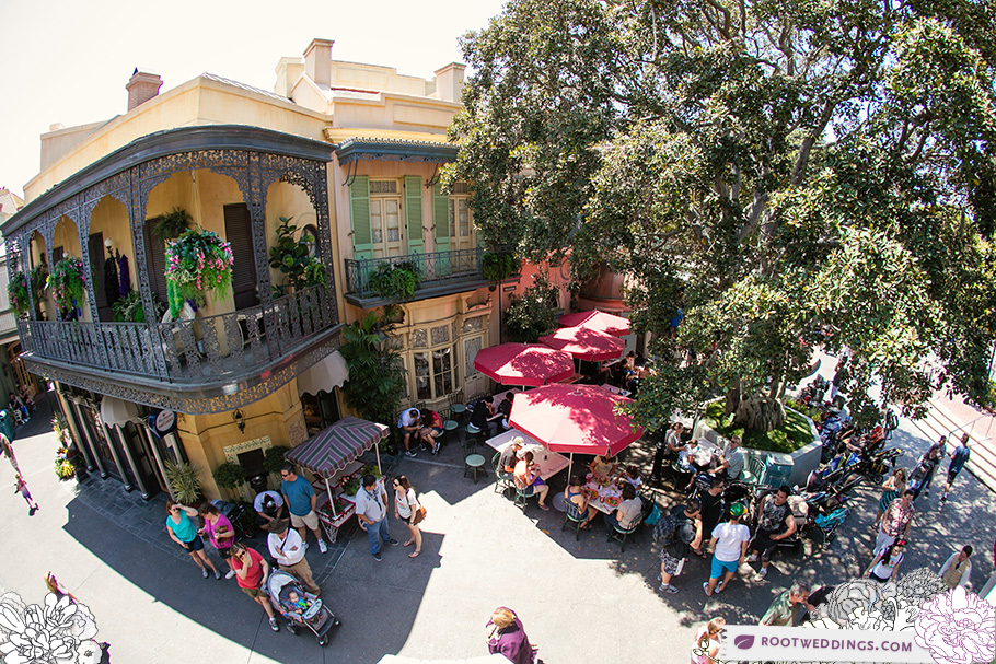 Disneyland Club 33 patio view