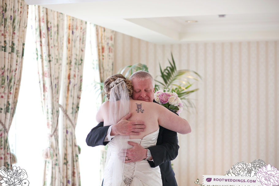 Root Photography - Father of the Bride first look and hug