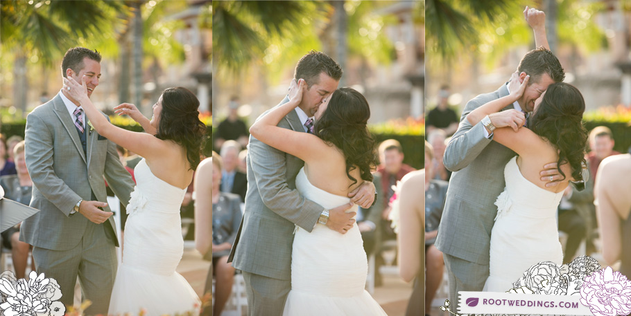 Ceremony kiss at Rosen Shingle Creek Orlando