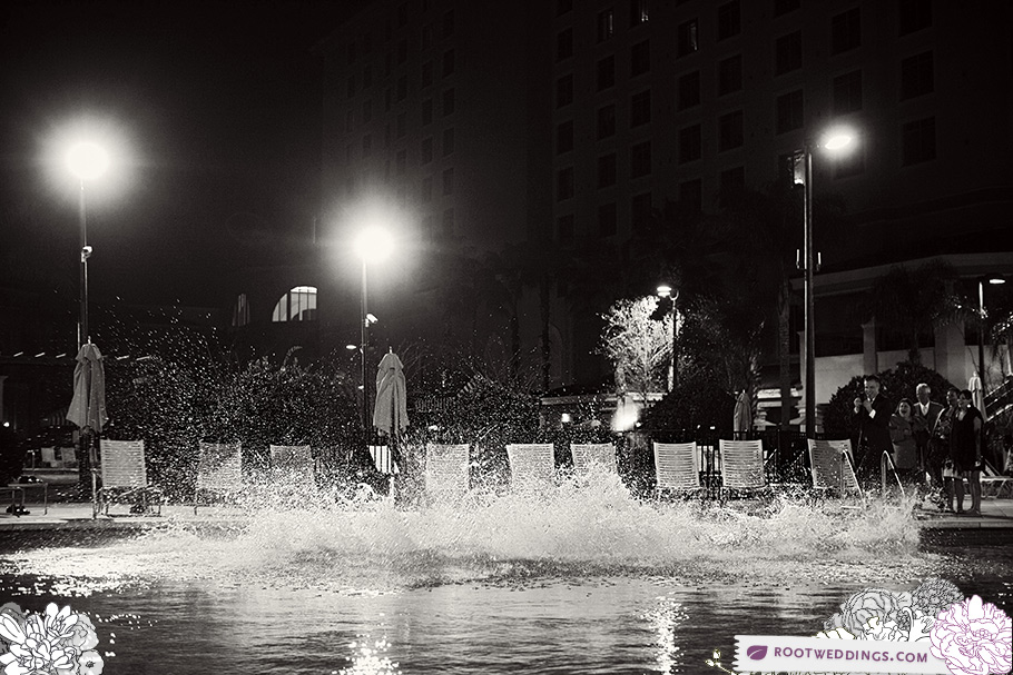 Bridal Party Pool Jump at Rosen Shingle Creek Orlando