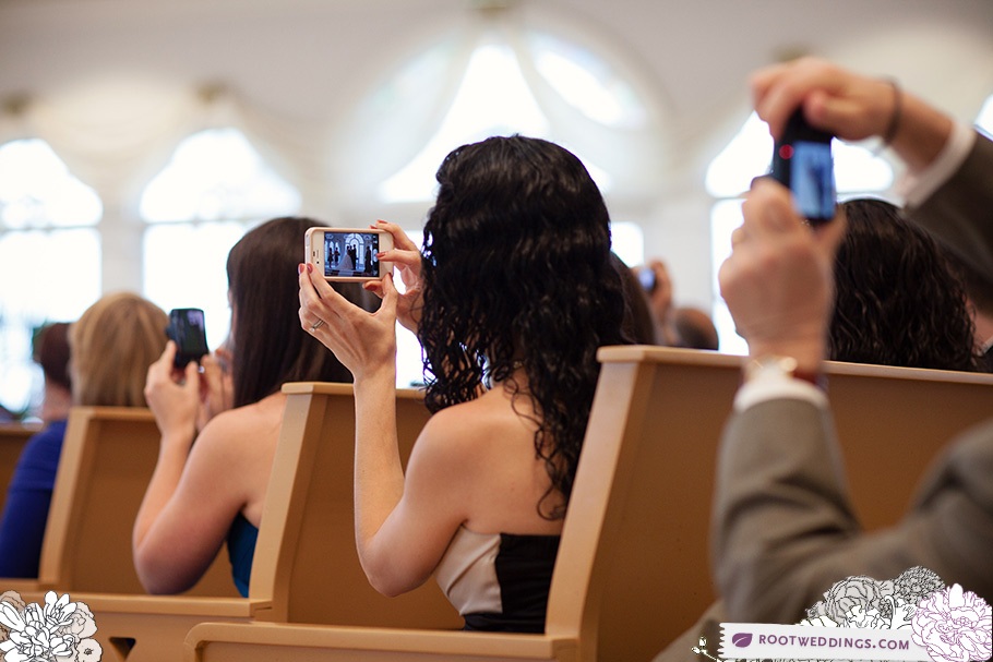 Wedding Guests with Cameras