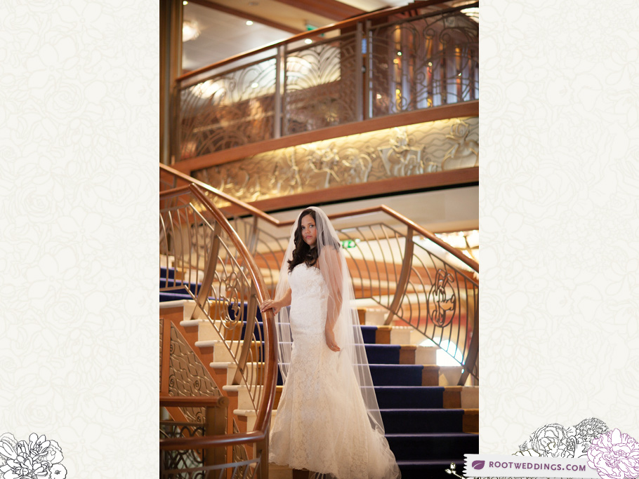 Disney Cruise Line Castaway Cay Wedding - Disney Dream Staircase in Lobby