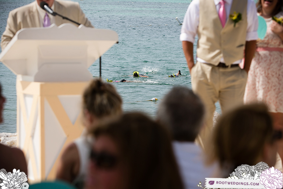 Scuba Diving Behind Wedding on Castaway Cay