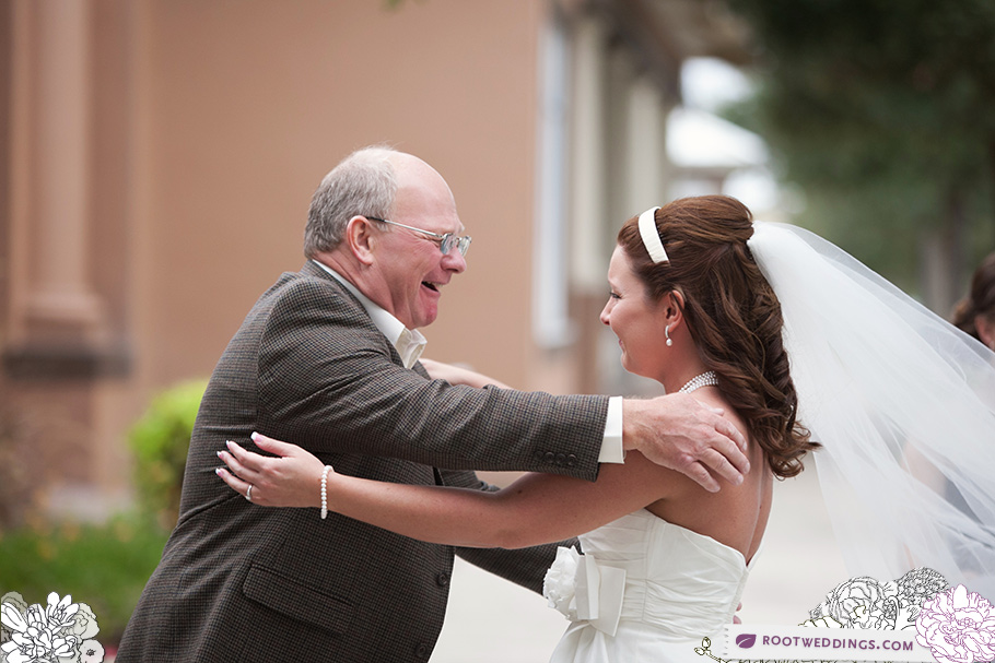 Harmony Golf Preserve Wedding in Kissimmee Florida Bride and Dad First Look