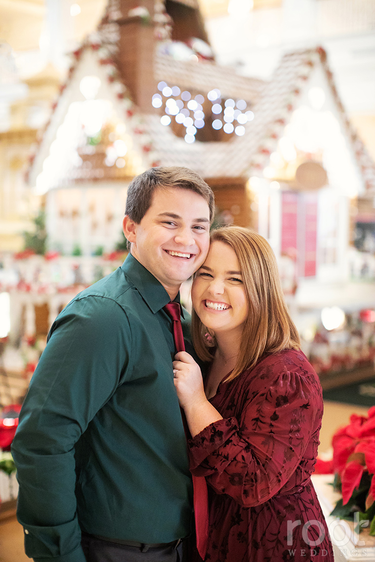 Engagement photos with the Grand Floridian's Gingerbread House
