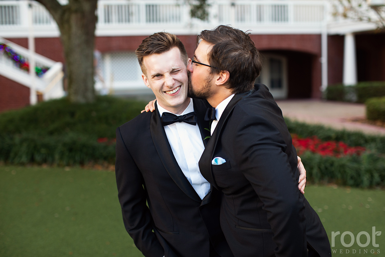 Wedding party photos at Disney's Boardwalk Inn