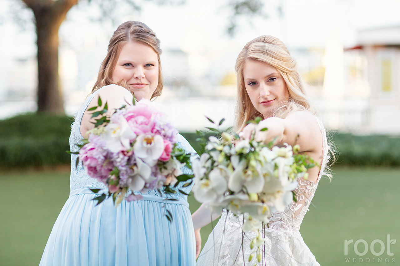 Wedding party photos at Disney's Boardwalk Inn