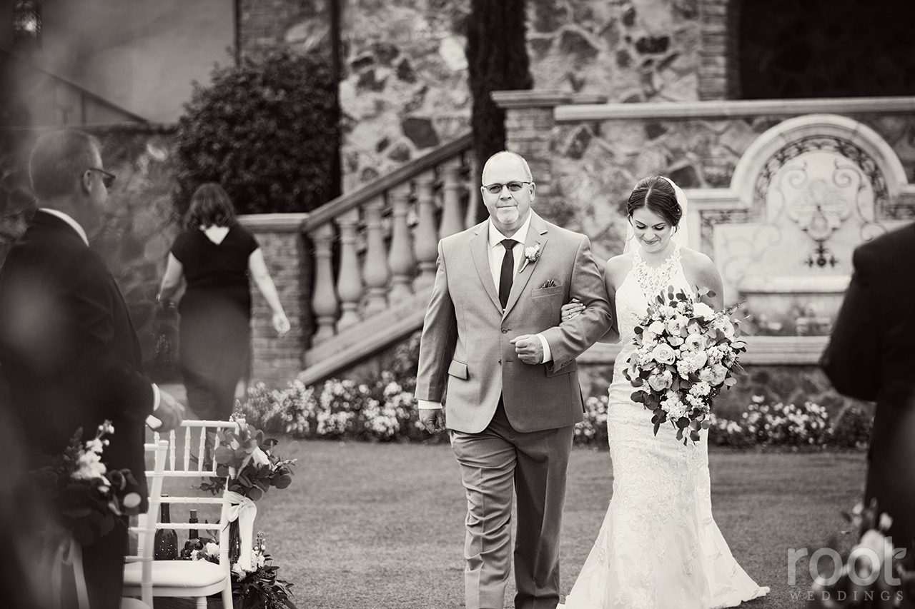 Bride processional at Bella Collina