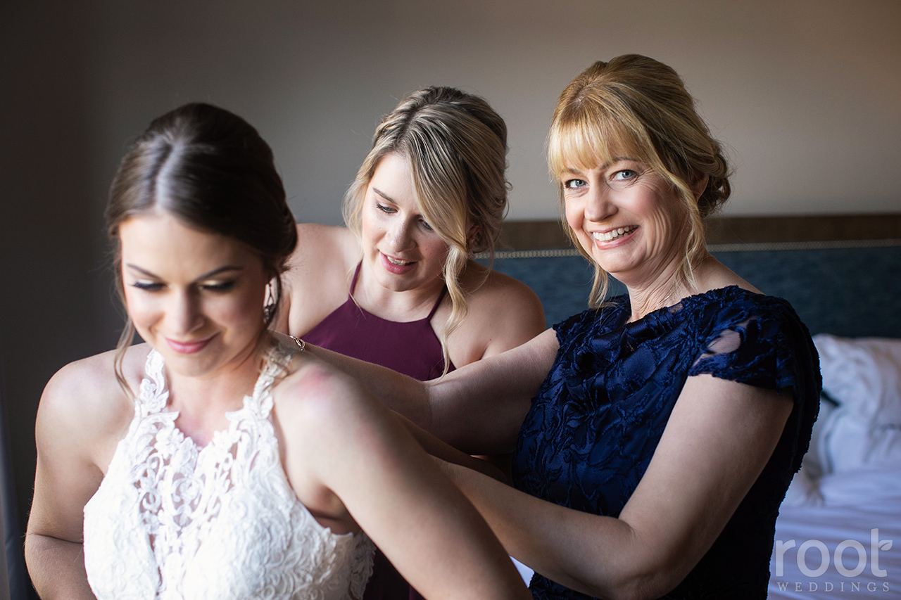 Bride getting ready at Bella Collina