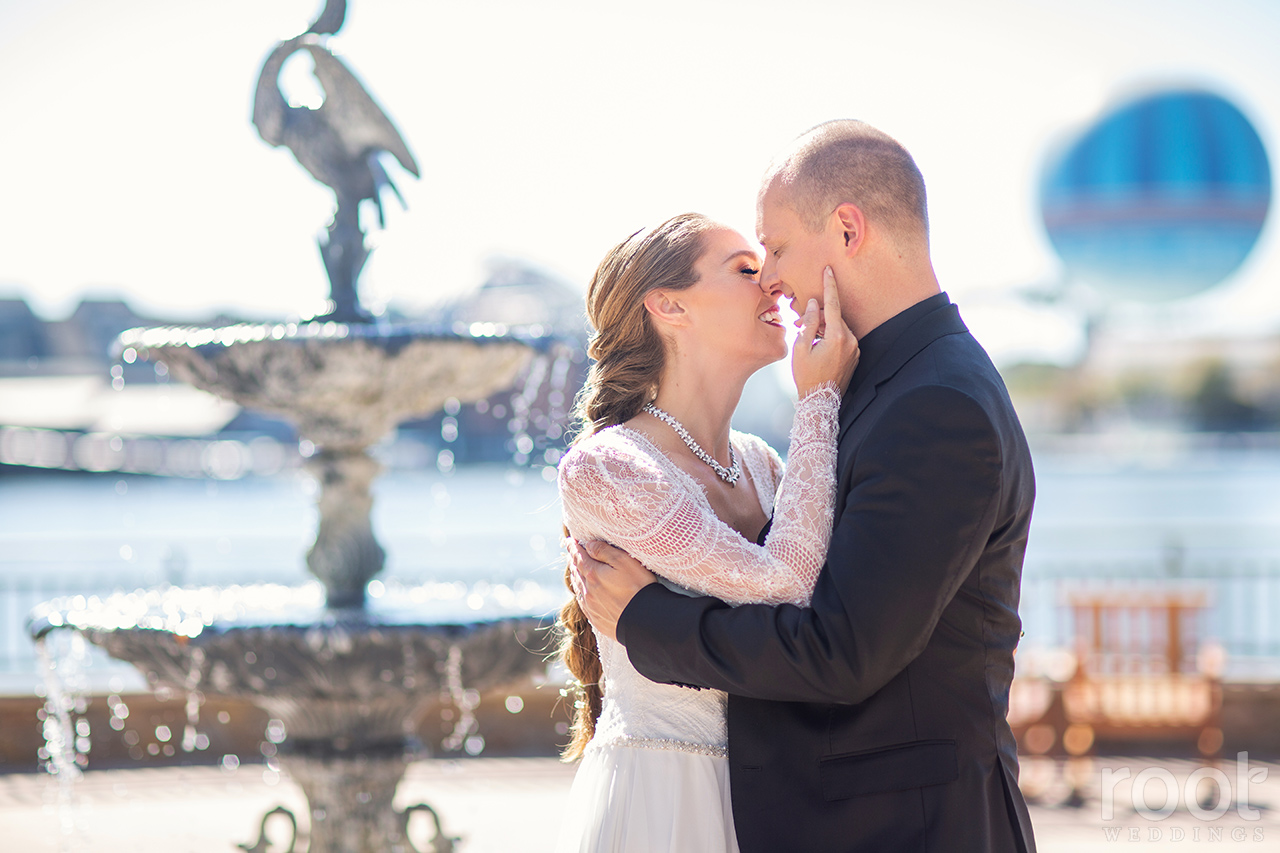 Congress Park wedding photos at Disney's Sarasota Springs 