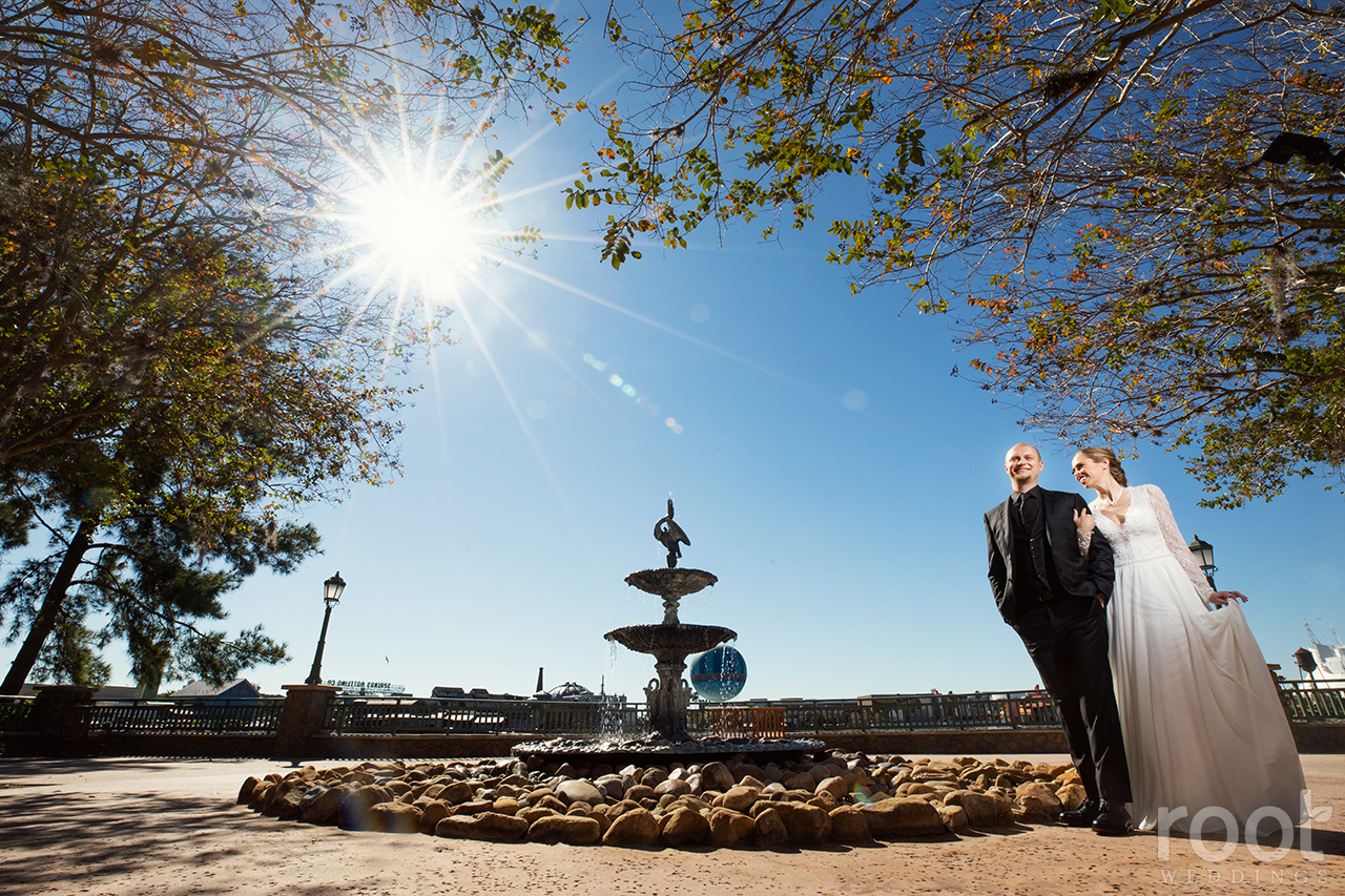 Congress Park wedding photos at Disney's Sarasota Springs 