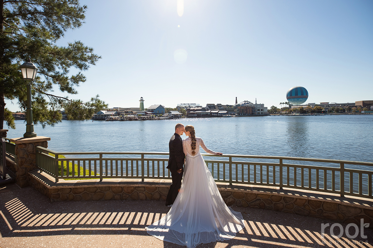 Congress Park wedding photos at Disney's Sarasota Springs 