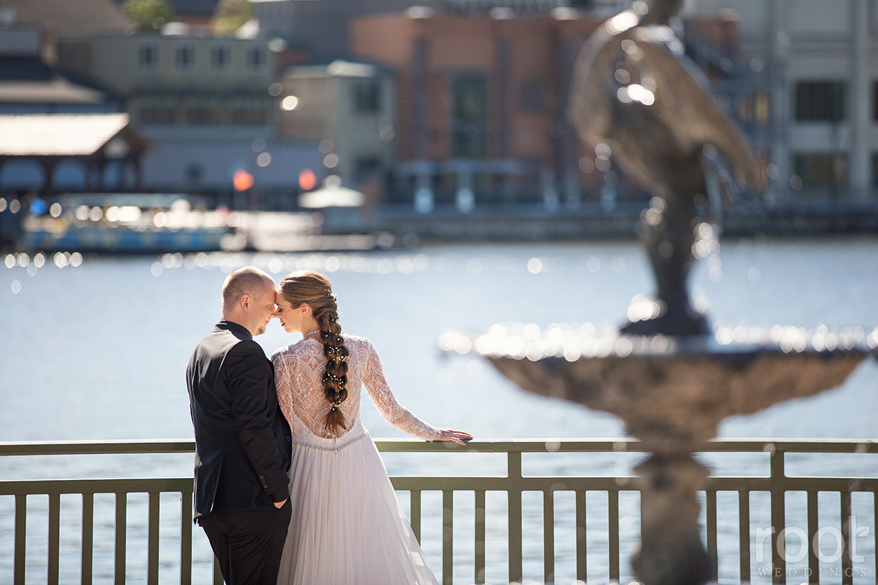 Congress Park wedding photos at Disney's Sarasota Springs 